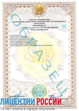 Образец сертификата соответствия (приложение) Кировград Сертификат OHSAS 18001