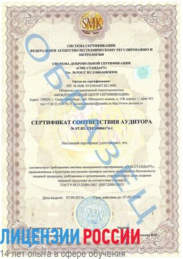 Образец сертификата соответствия аудитора №ST.RU.EXP.00006174-1 Кировград Сертификат ISO 22000