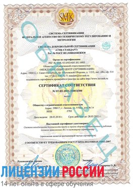 Образец сертификата соответствия Кировград Сертификат OHSAS 18001