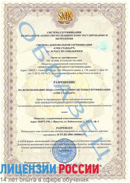 Образец разрешение Кировград Сертификат ISO 50001