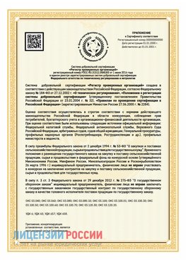 Приложение к сертификату для ИП Кировград Сертификат СТО 03.080.02033720.1-2020